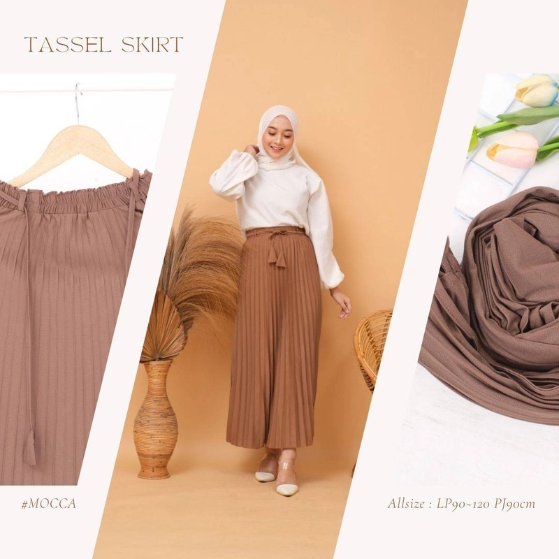 Product image Modesee - Tassel Pleated Skirt Rok Plisket Allsize Mocca