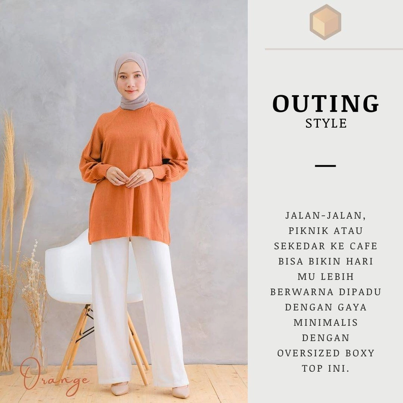 Product image Modesee - Oversized Boxy Top Allsize Orange