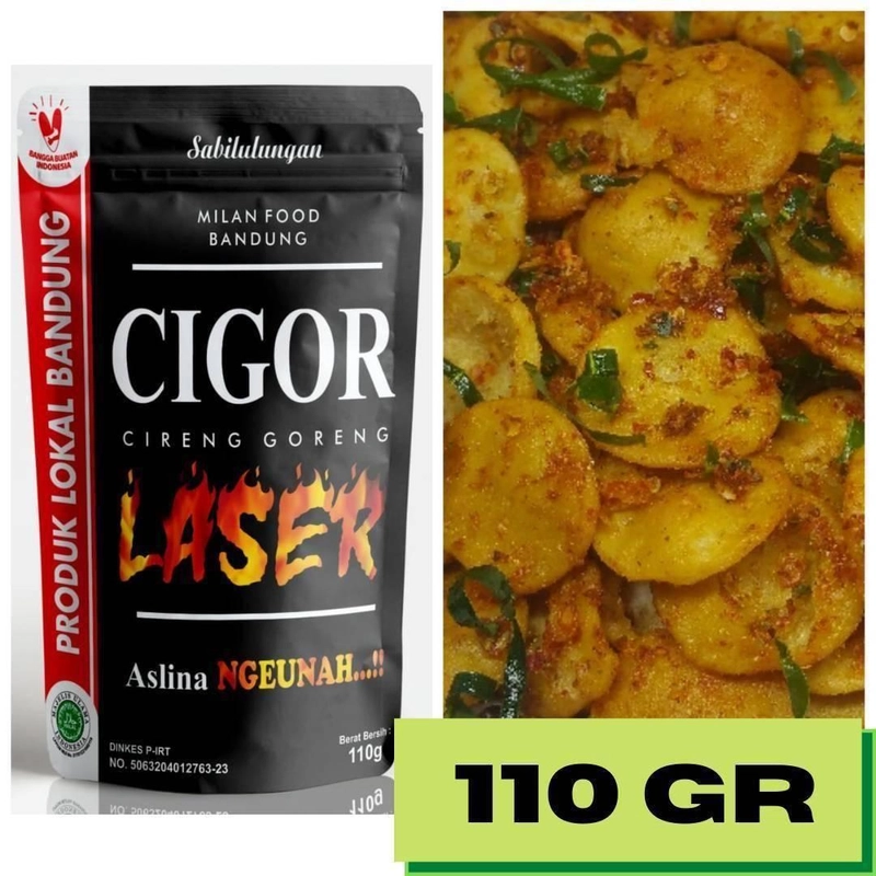 Product image Milan Food Bandung - Paket Usaha 10 pcs Cigor Laser Snack Makanan Ringan 110 gr - Mix