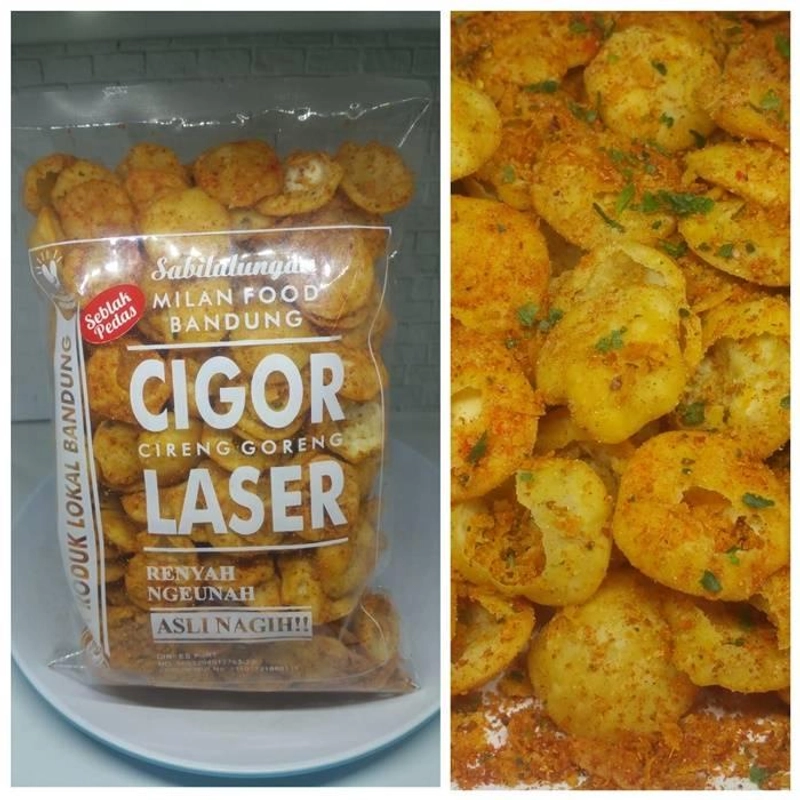 Product image Milan Food Bandung - Paket Usaha 10 pcs Cigor Laser Jumbo Snack Makanan Ringan 200gr - Mix