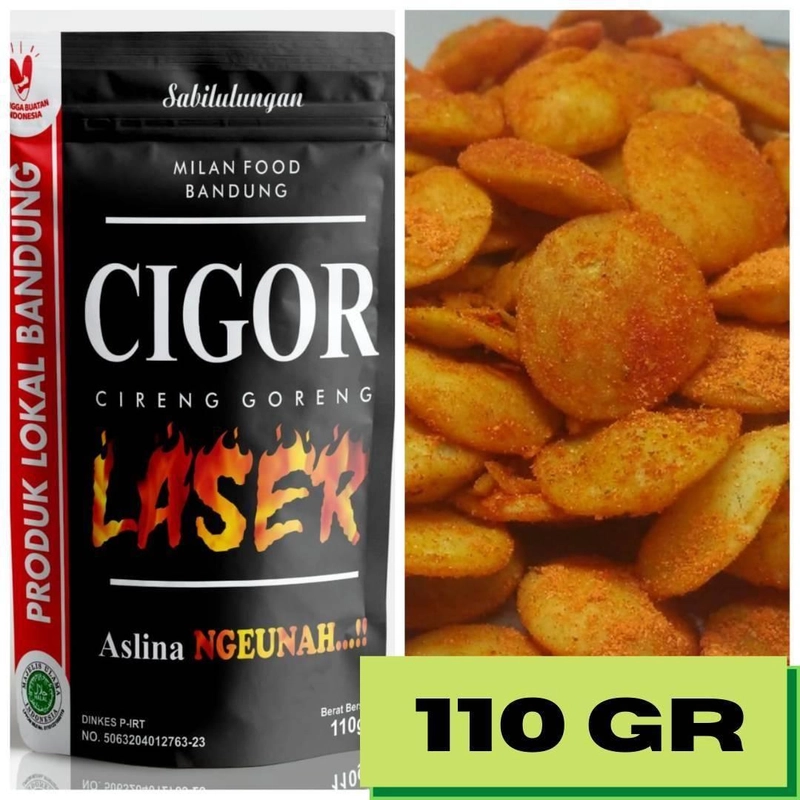 Product image Milan Food Bandung - Paket Usaha 10 pcs Cigor Laser Snack Makanan Ringan 110 gr - Mix