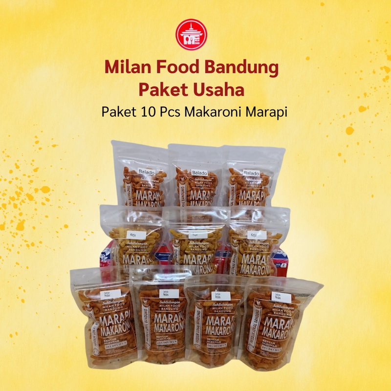 Product image Milan Food Grosir - Paket Usaha 40 pcs (NEW) Makaroni Marapi Snack Makanan Ringan 90gr Mix