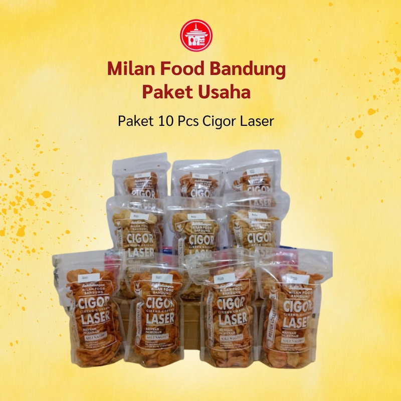 Product image Milan Food Grosir - Paket Usaha 40 pcs (New) Cigor Laser Snack Makanan Ringan 90gr Mix