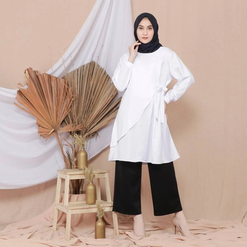 Product image Modesee Bandung - Ayda Tunic Clear White L Clear White