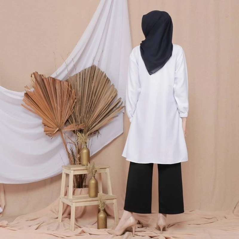 Product image Modesee Bandung - Ayda Tunic Clear White L Clear White