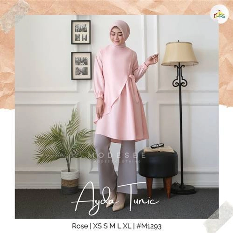 Modesee - Ayda Tunic Rose Beige XS Rose