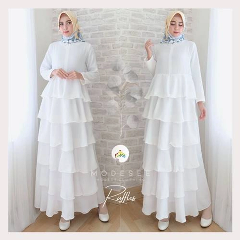 Product image Modesee Dress Ruffle M1275 White XS