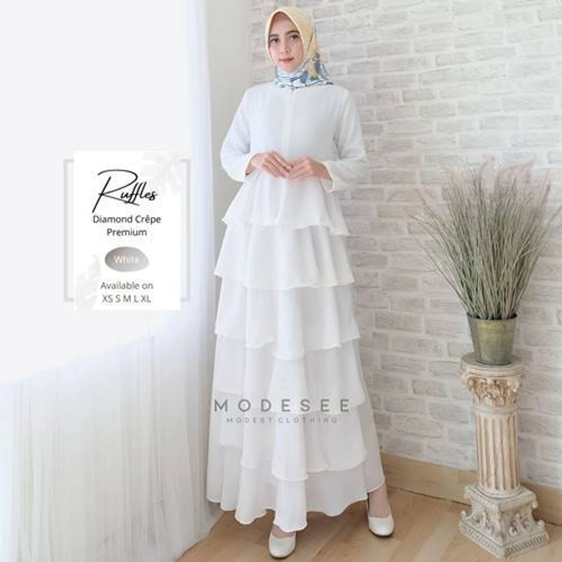 Product image Modesee Dress Ruffle M1275 White XS
