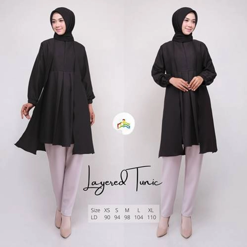 Product image Modesee - Layered Tunic M1181 XS Black