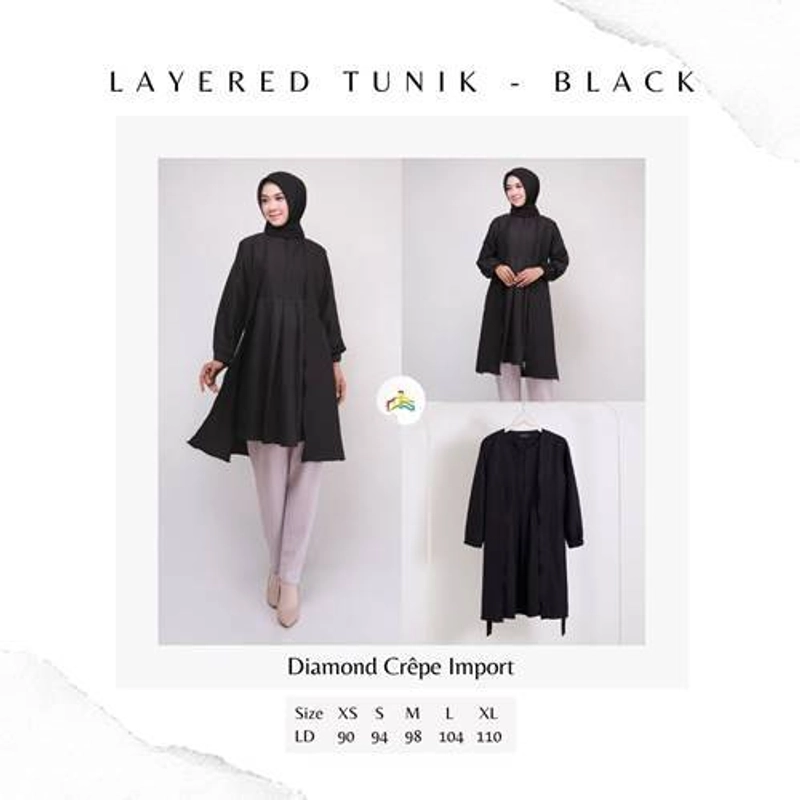 Product image Modesee - Layered Tunic M1181 XS Black