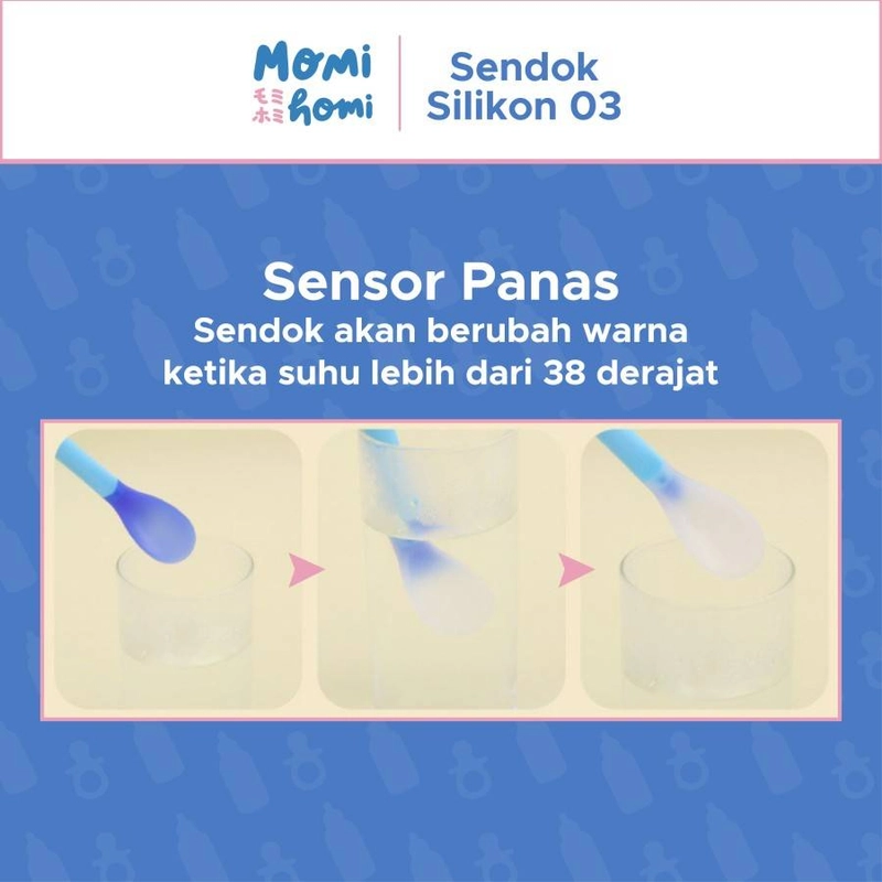 Product image MOMI HOMI Sendok Makan Bayi Silikon Set 03 Sendok dan Garpu dengan Box Pengubah Suhu Bayi Silikon Le varian Set Hijau
