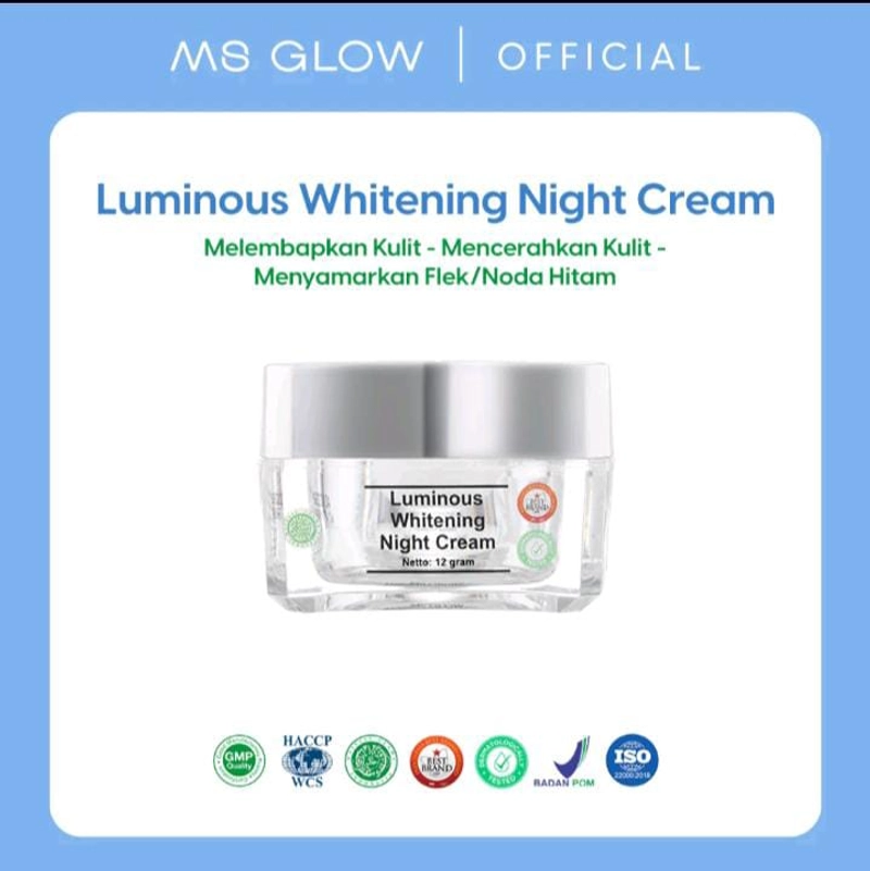 Product image MS Glow Purwakarta - Luminous Whitening Night Cream 12g Msglow