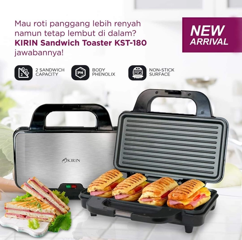 Product image Mumtazqu Store - Kirin - Sandwich Toaster KST-180 KST -180