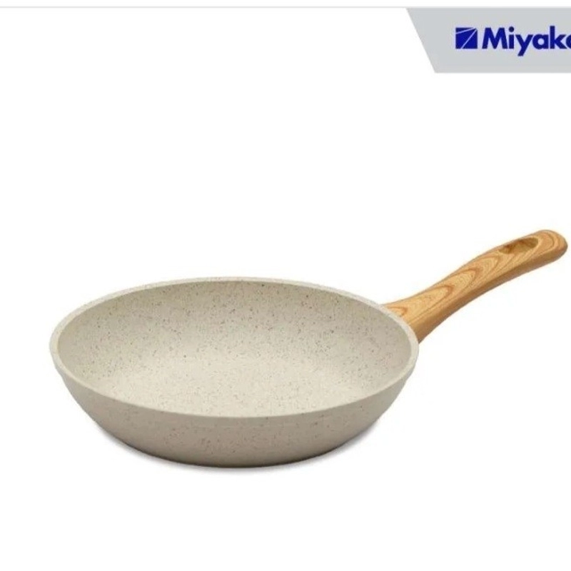 Product image Mumtazqu Store - Miyako - Wajan Deep Fry Pan Marble Induksi Miyako DFP1812MWI Panci Penggorengan DFP1812MWI Cream