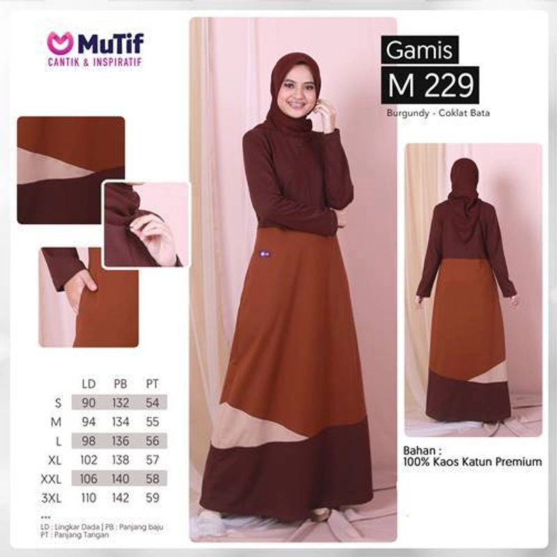 Product image Mutif Bandung - Burgundy Coklat Bata S