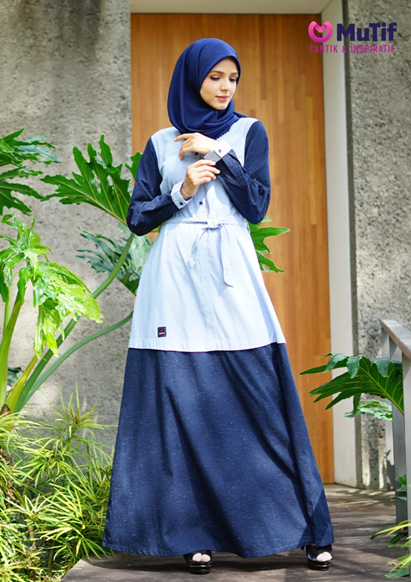 Product image MUTIF Gamis Dewasa Ratu S Blue Night