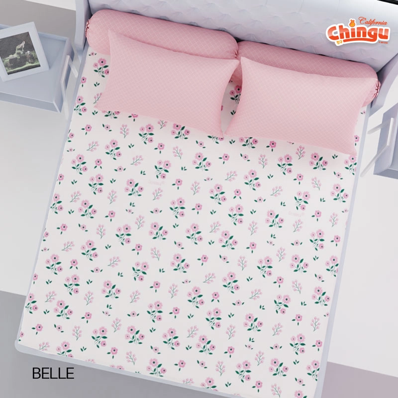 Product image MY LOVE Official Surabaya - CALIFORNIA CHINGU Sprei King Fitted Bantal 4 180x200 Belle