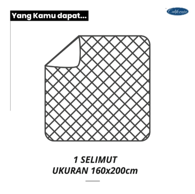 Product image MY LOVE Official Surabaya - CALIFORNIA Selimut 160x200 Everly