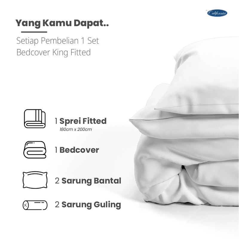 Product image MY LOVE - CALIFORNIA CHINGU Bed Cover King Fitted 180x200 Sun