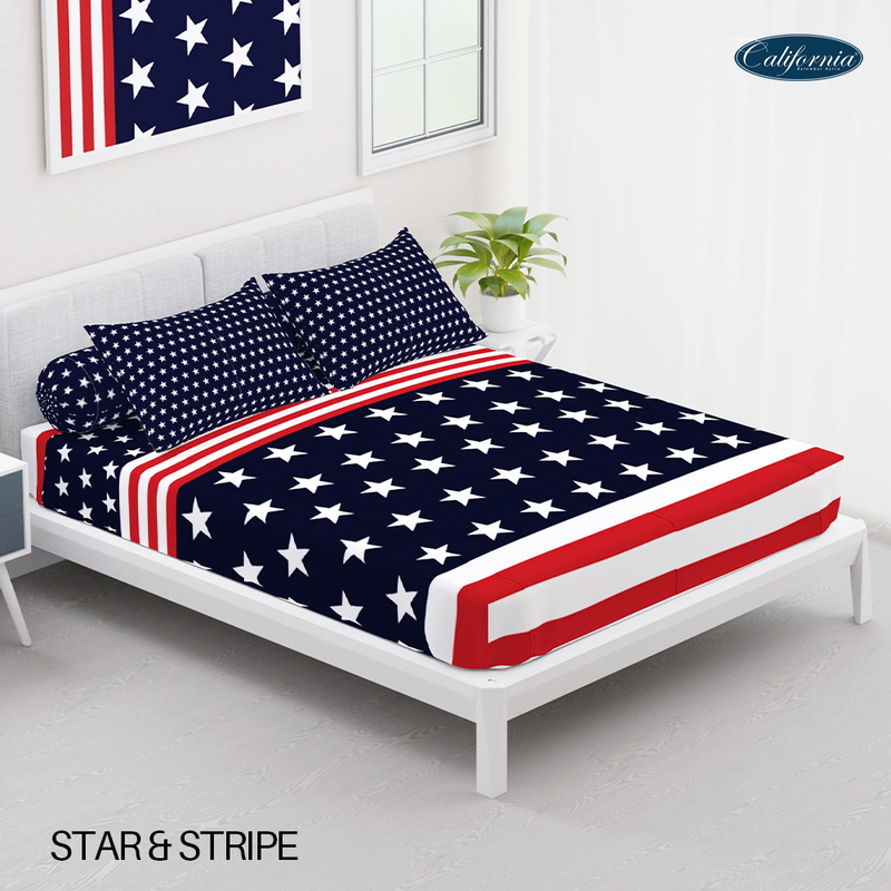 Product image MY LOVE - CALIFORNIA Sprei King Fitted 180x200 Star and Stripe