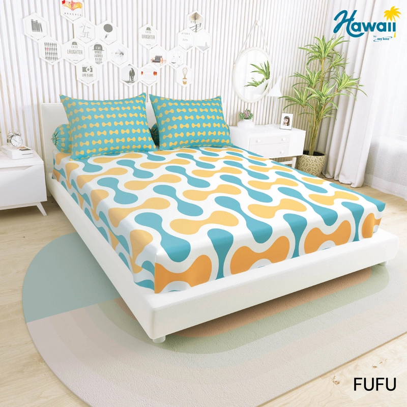 Product image MY LOVE - HAWAII Sprei Queen Fitted 160x200 Fufu