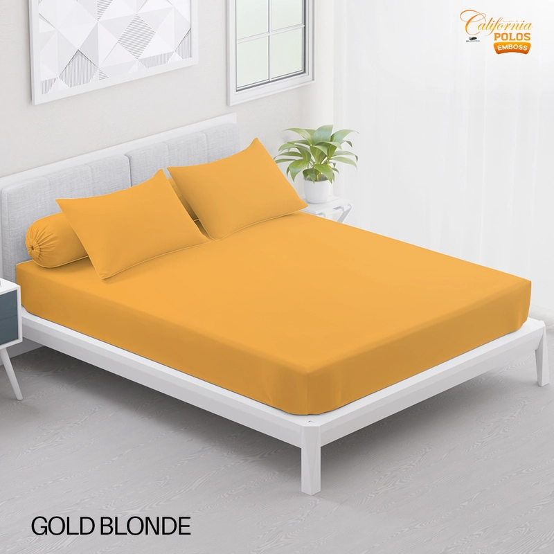 Product image MY LOVE - CALIFORNIA Sprei King Fitted Polos Emboss 180x200 Gold Blonde