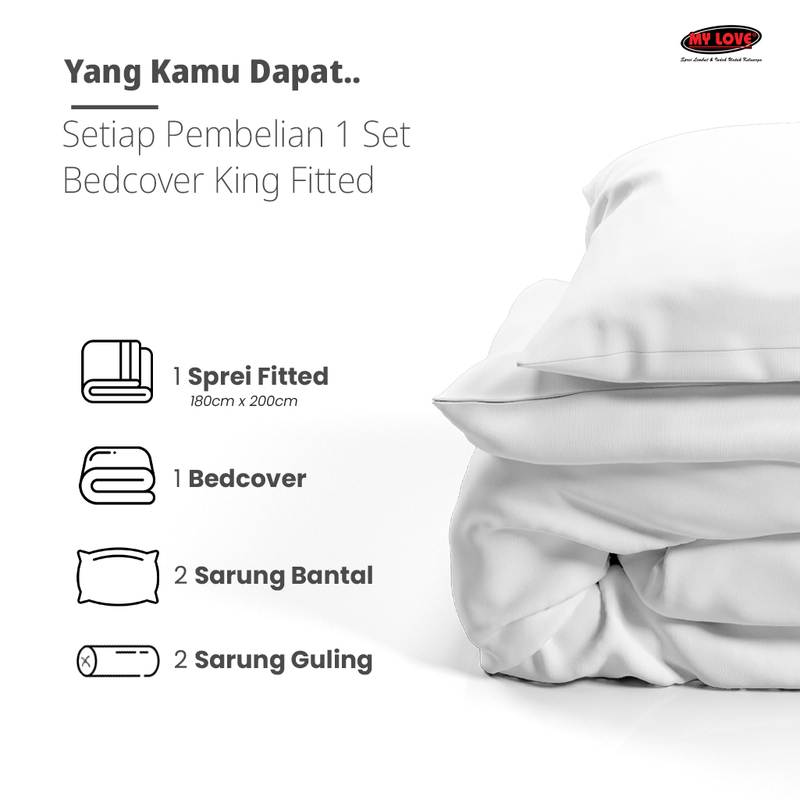 Product image MY LOVE - ALL NEW MY LOVE Bed Cover King Fitted 180x200 Coastal