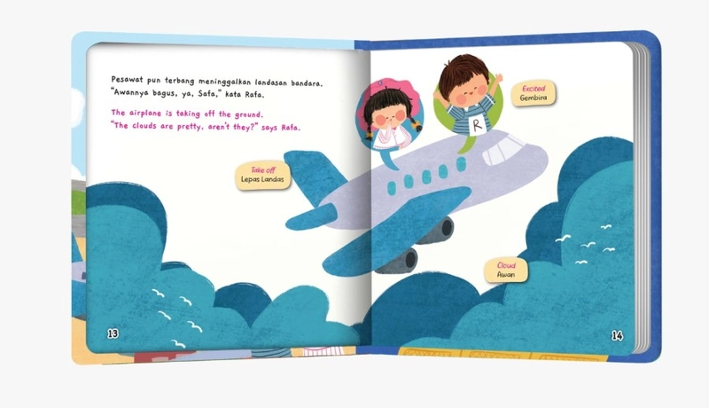 Product image Mizan - SERI THE TWIN EXPLORER SERUNYA NAIK PESAWAT (BOARDBOOK) 17 X 17 Cm RA-0100