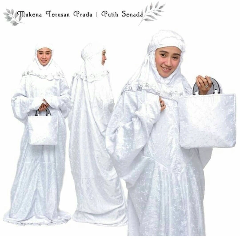 Product image Nadira - Mukena Terusan Sutra (Putih, All Size, Pcs)