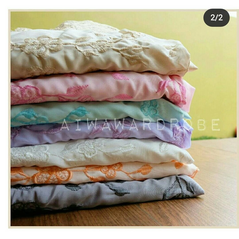 Product image Nadira - Mukena Bordir Kerancang Pastelena (Pink , All Size, Pcs)