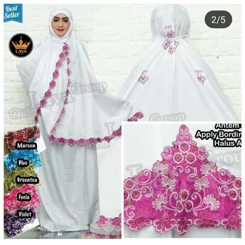 Product image Nadira - Mukena BSW Bordir (Fucia, All Size, Pcs)