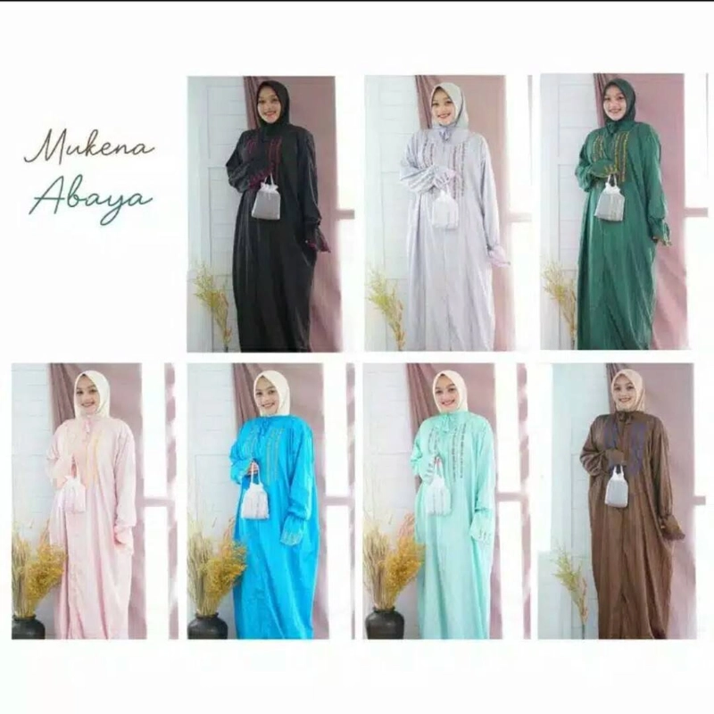 Nadira - Mukena Parasut Abaya (Coklat, All Size, Pcs)