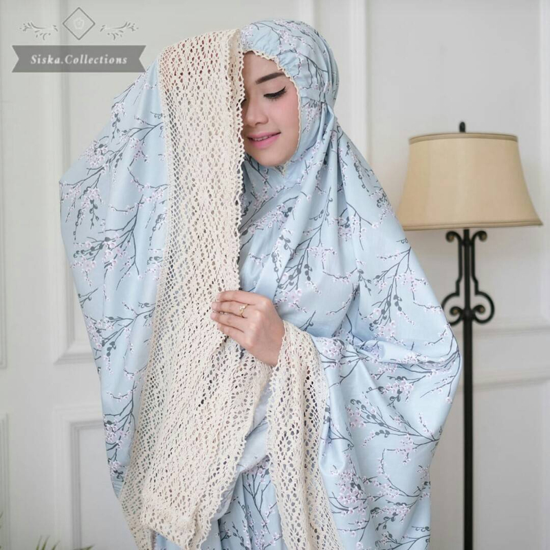 Product image Nadira - Mukena Katun Jepang Original Bunga Sakura (3, All Size, Pcs)