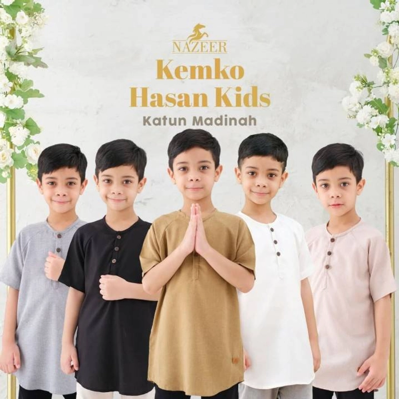 Product image Nazeer - Kemeja Koko Anak Kemko Hasan Kids 6 Black