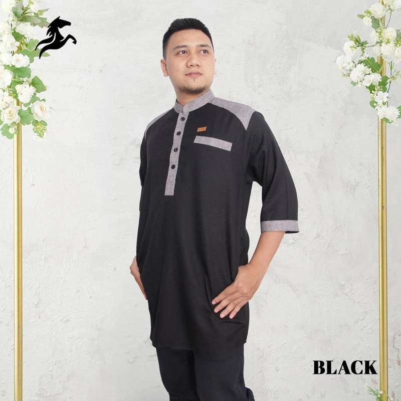 Product image Nazeer - Kemeja Koko Kemko Madina M Black