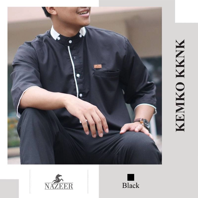 Product image Nazeer - Kemeja Koko Pria Kemko KKNK M Black