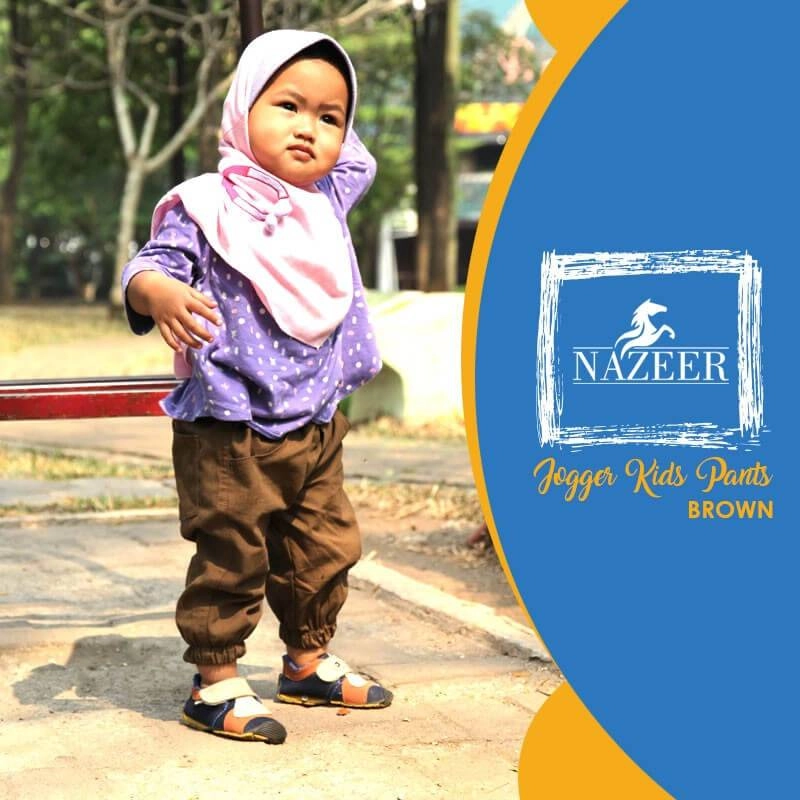 Product image Nazeer - Celana Anak Jogger Kids Pants S Brown