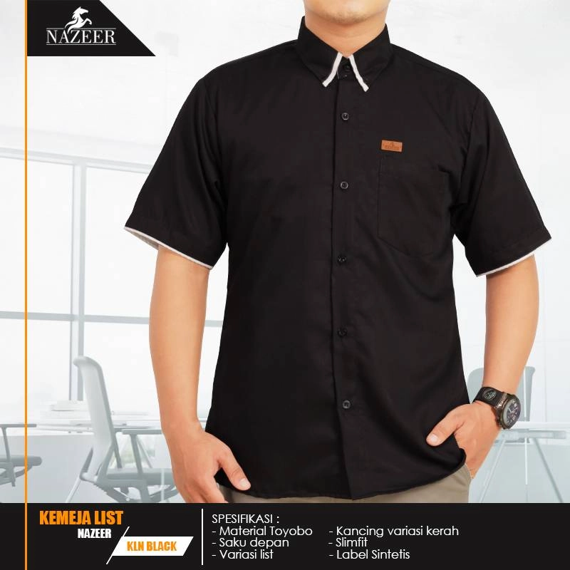 Product image Nazeer - Kemeja List KLN M Black