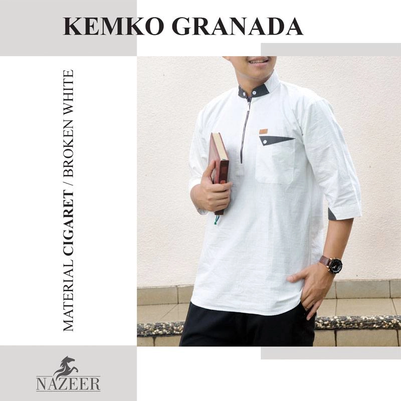 Product image Nazeer - Kemko Kemeja Koko Granada KGN M Broken White