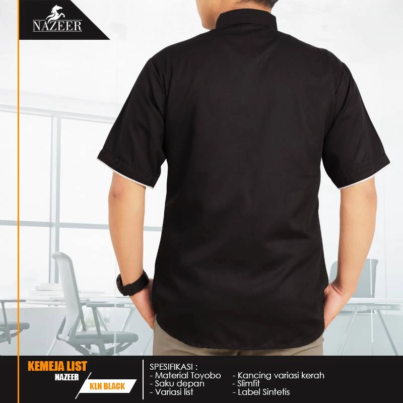 Product image Nazeer - Kemeja List KLN M Black