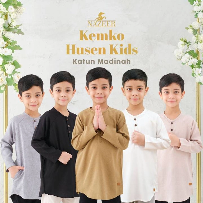 Product image Nazeer - Kemeja Koko Anak Kemko Husen Kids 2 Black