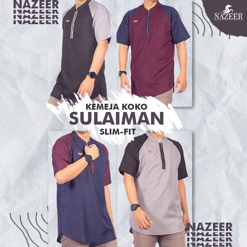 Product image Nazeer - Kemeja Koko Pria Kemko Sulaiman M Navy