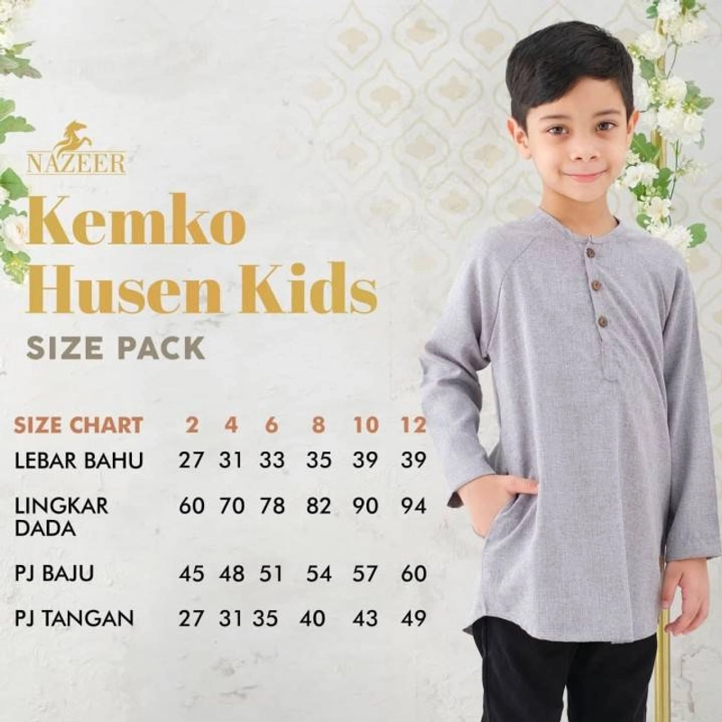 Product image Nazeer - Kemeja Koko Anak Kemko Husen Kids 2 Black