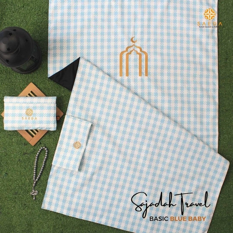 Product image Nafeesa Collection - Sajadah Travel Basic 58x98cm Baby Blue