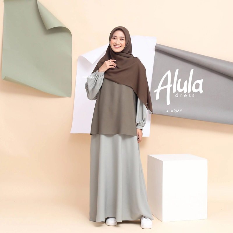 Product image Naisha HIjrah - Alula Dress (READY) S Army