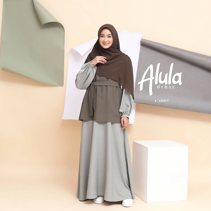 Product image Naisha HIjrah - Alula Dress (READY) S Army