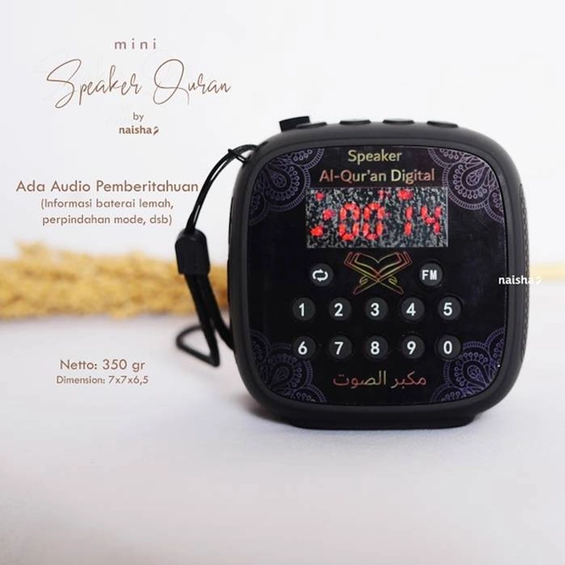 Product image Naisha Hijrah - Speaker Only Speaker Al-quran 7 x 7 x 6,5 cm Hitam