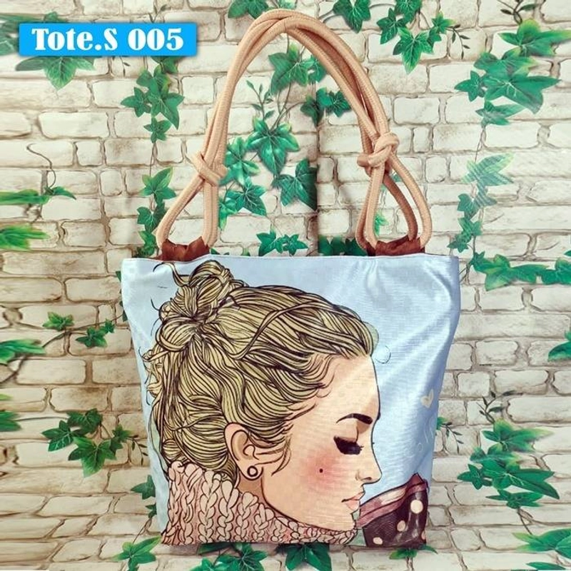 Product image Nanys fashion - Tote Bag Hand Made TT005 Coffe Sky 32 x 29 cm BIRU LANGIT