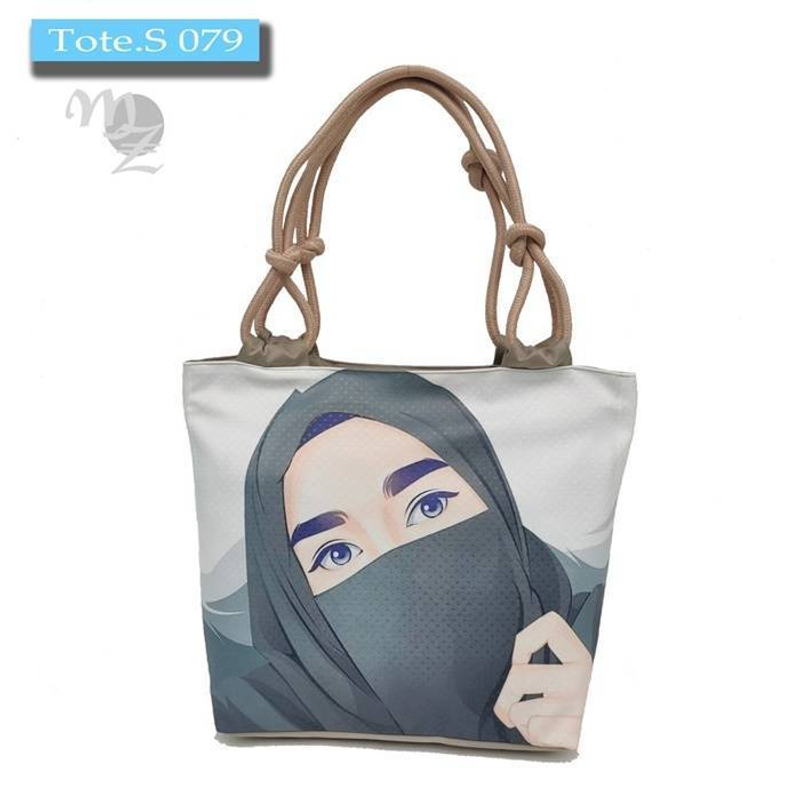 Product image Nanys Fashion - Tote Bag Handmade TT079 Niqab Grey 32 x 29 cm Grey