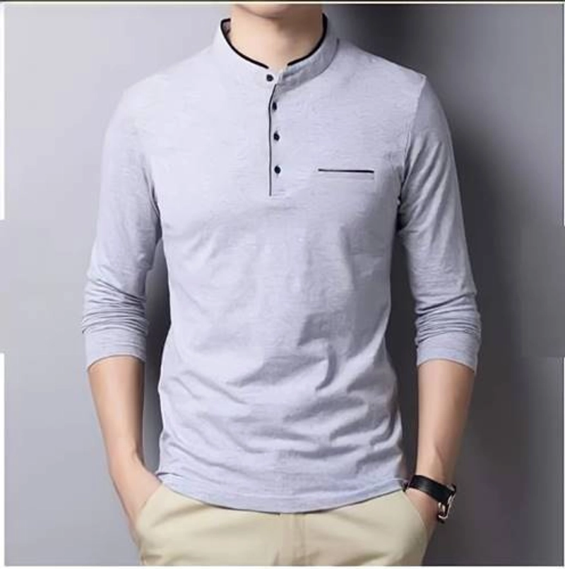 Product image Nanys Fashion - Kaos Polo Shirt Lengan Panjang Kerah Shanghai KPS 004 M Grey